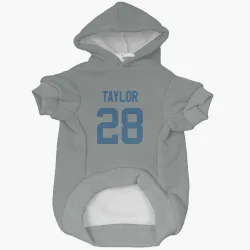 Indianapolis Colts Jonathan Taylor Gray Pet Hoodie for Dog & Cat