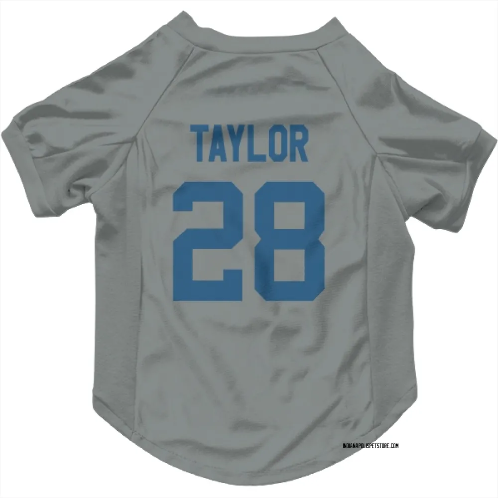 Indianapolis Colts Jonathan Taylor Gray Pet Jersey for Dog & Cat