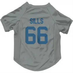 Indianapolis Colts Josh Sills Gray Pet Jersey for Dog & Cat