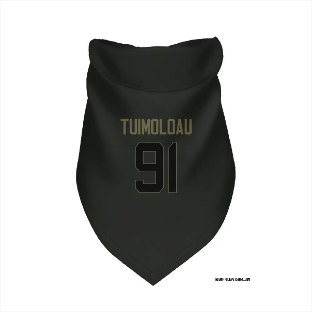 Indianapolis Colts JT Tuimoloau Black Service Pet Bandana for Dog & Cat