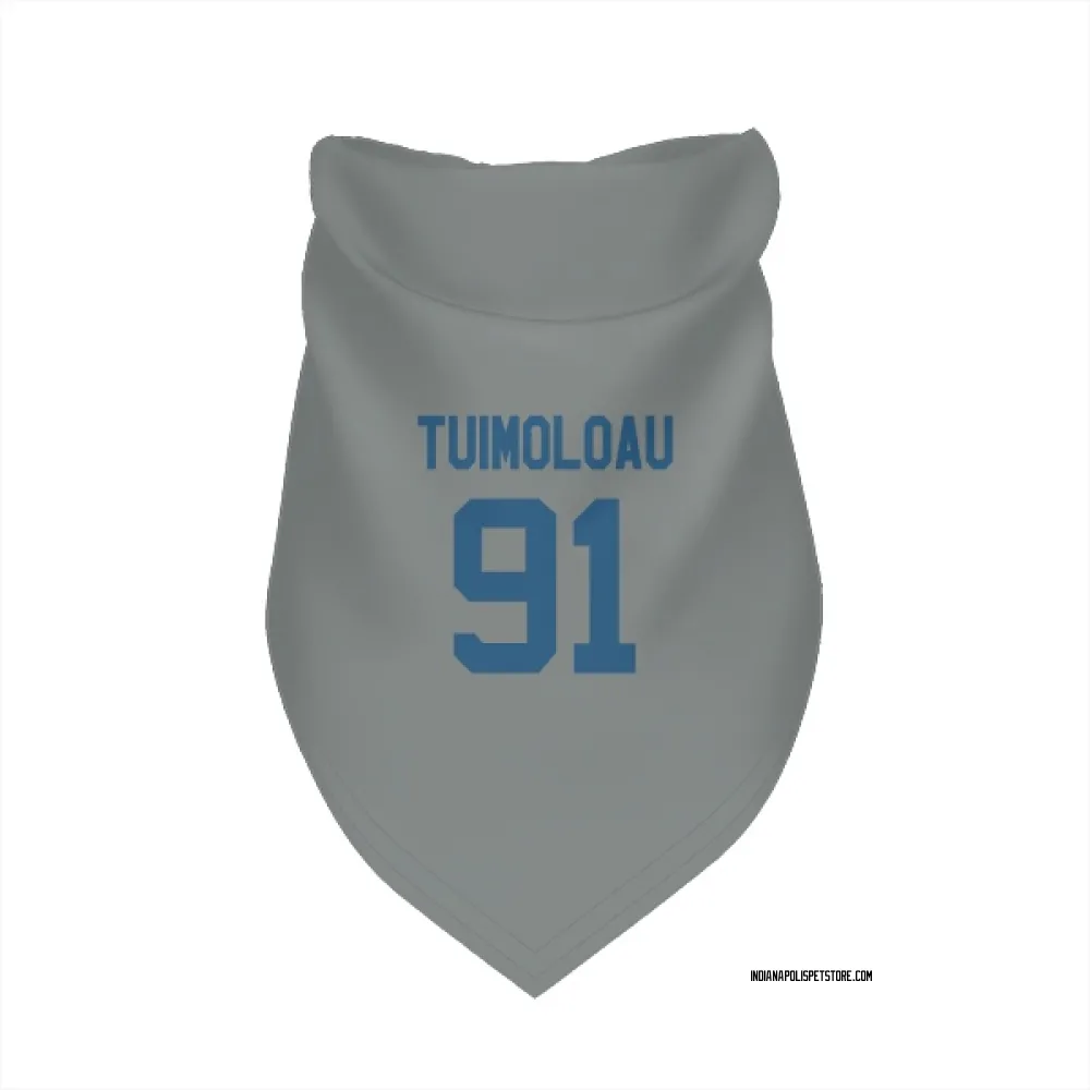 Indianapolis Colts JT Tuimoloau Gray Pet Bandana for Dog & Cat