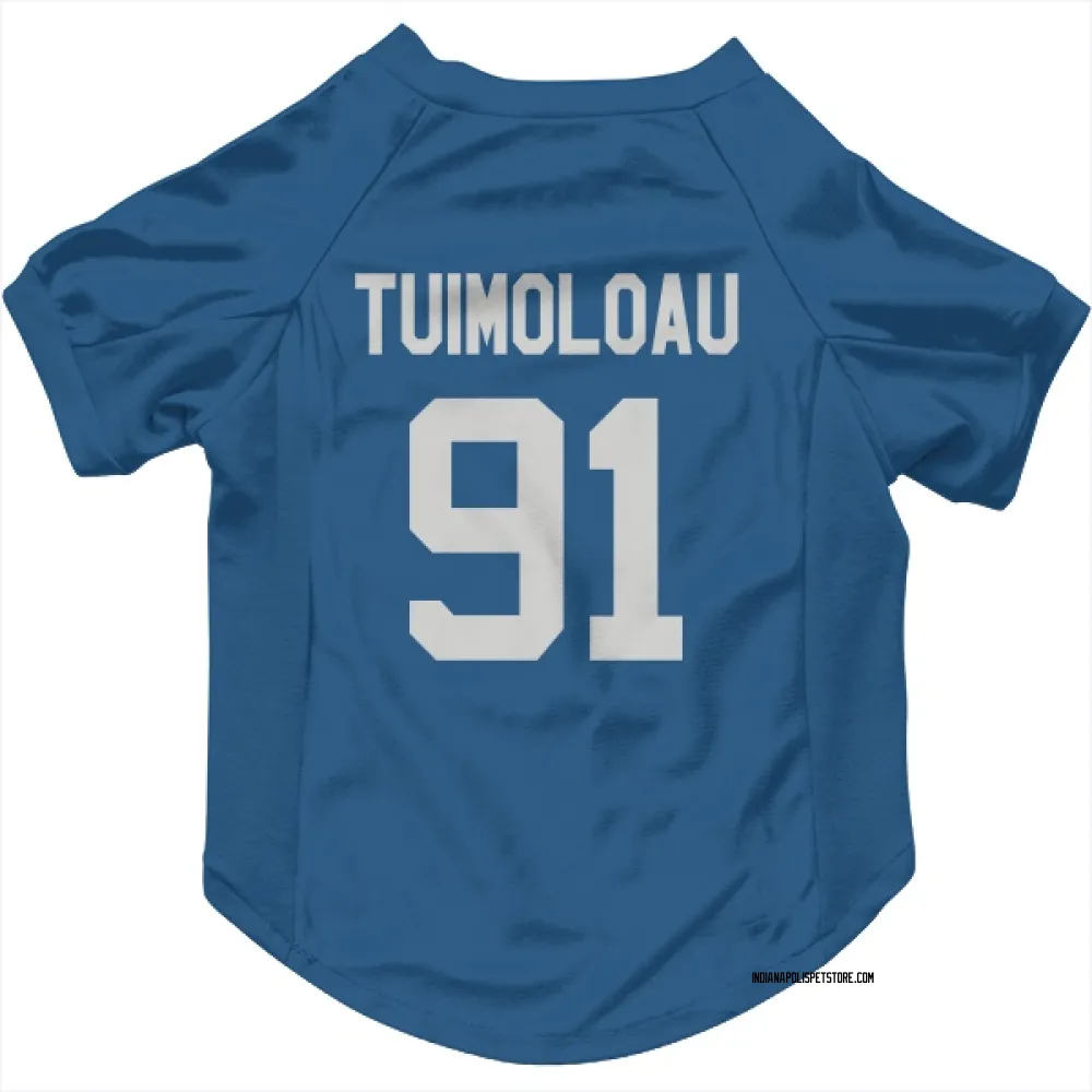 Indianapolis Colts JT Tuimoloau Royal Pet Jersey for Dog & Cat