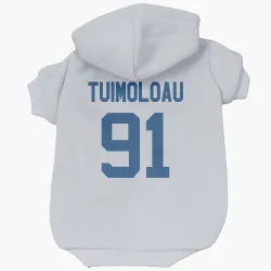 Indianapolis Colts JT Tuimoloau White Pet Hoodie for Dog & Cat