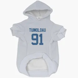 Indianapolis Colts JT Tuimoloau White Pet Hoodie for Dog & Cat