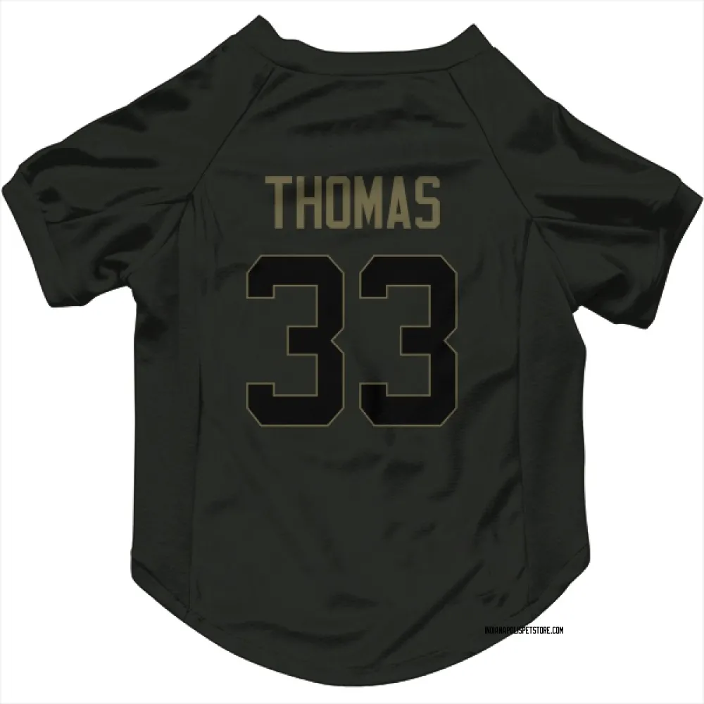 Indianapolis Colts Juanyeh Thomas Black Service Pet Jersey for Dog & Cat