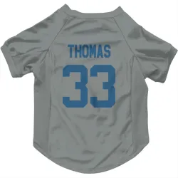 Indianapolis Colts Juanyeh Thomas Gray Pet Jersey for Dog & Cat