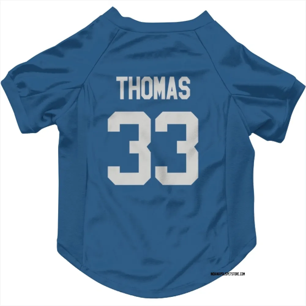 Indianapolis Colts Juanyeh Thomas Royal Pet Jersey for Dog & Cat