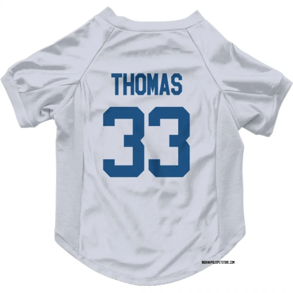 Indianapolis Colts Juanyeh Thomas White Pet Jersey for Dog & Cat
