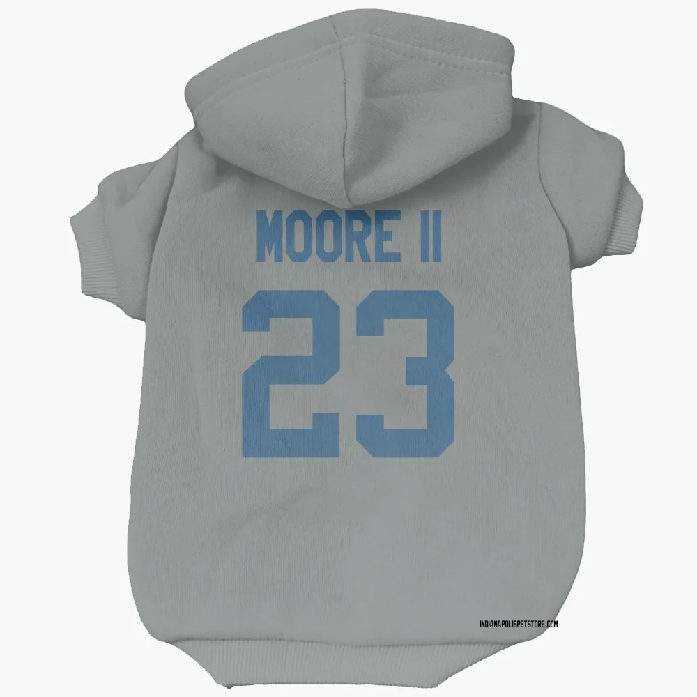 Indianapolis Colts Kenny Moore II Gray Pet Hoodie for Dog & Cat