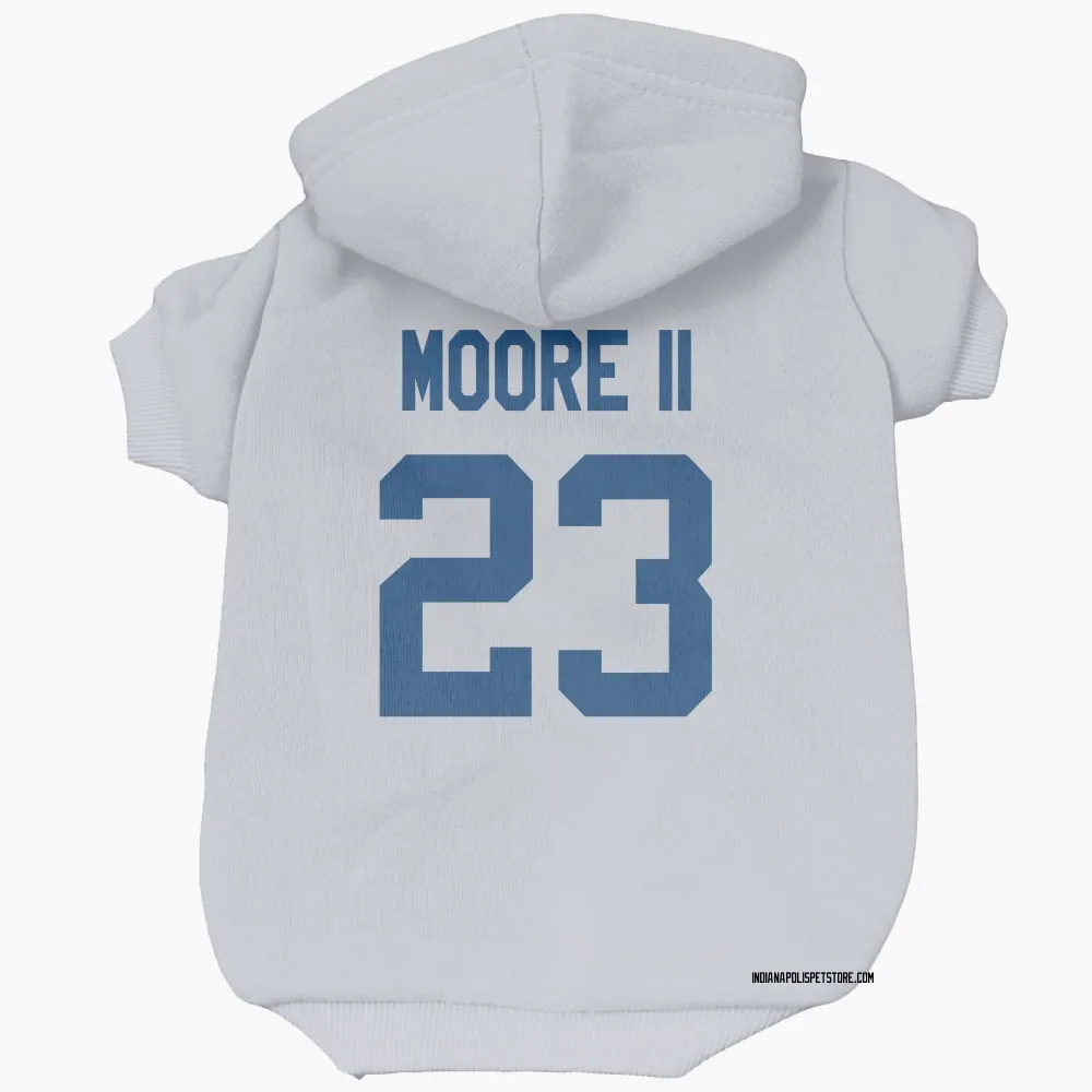 Indianapolis Colts Kenny Moore II White Pet Hoodie for Dog & Cat