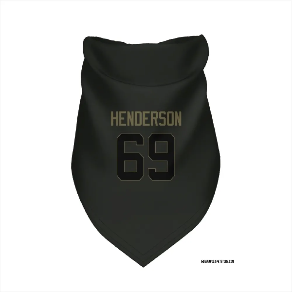 Indianapolis Colts LaDarius Henderson Black Service Pet Bandana for Dog & Cat