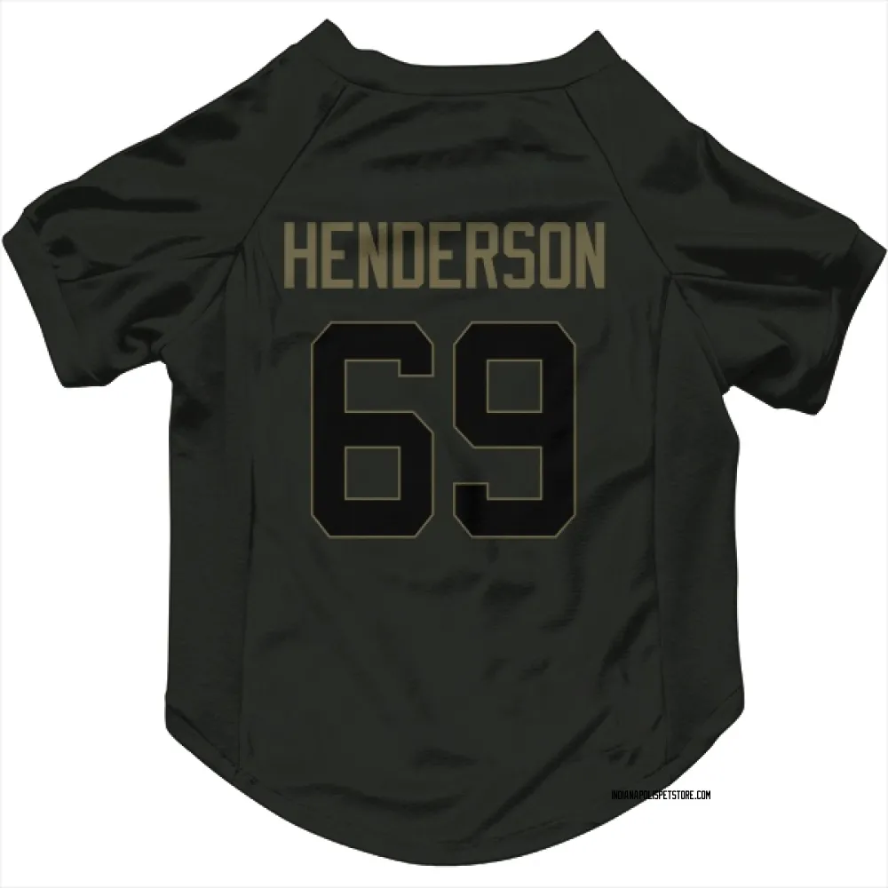 Indianapolis Colts LaDarius Henderson Black Service Pet Jersey for Dog & Cat