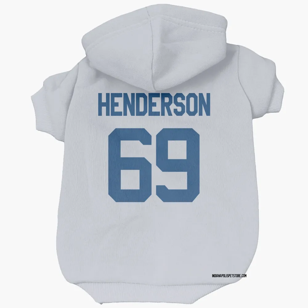 Indianapolis Colts LaDarius Henderson White Pet Hoodie for Dog & Cat
