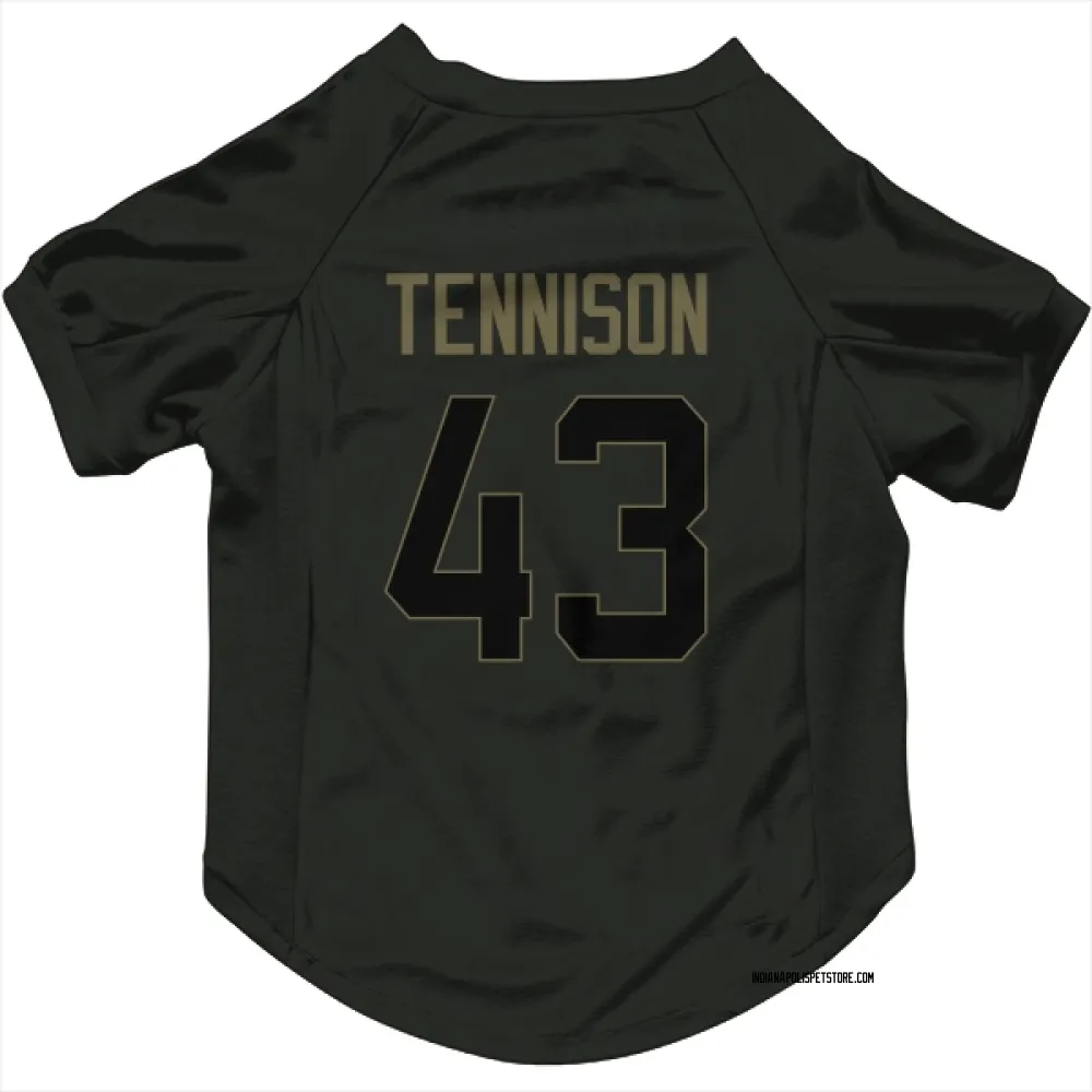 Indianapolis Colts Ladarius Tennison Black Service Pet Jersey for Dog & Cat