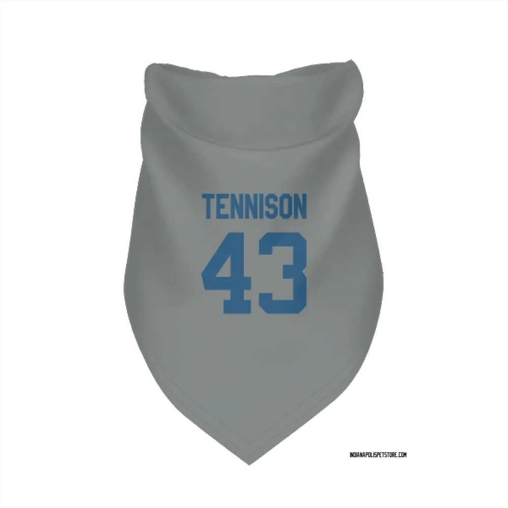 Indianapolis Colts Ladarius Tennison Gray Pet Bandana for Dog & Cat