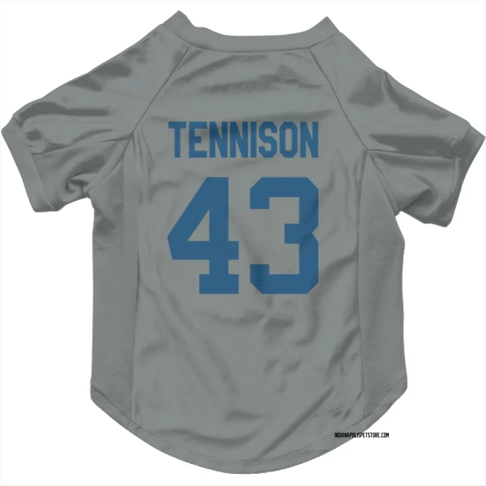 Indianapolis Colts Ladarius Tennison Gray Pet Jersey for Dog & Cat