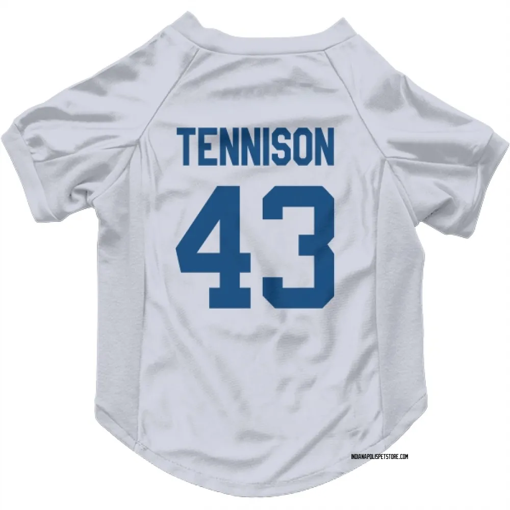 Indianapolis Colts Ladarius Tennison White Pet Jersey for Dog & Cat