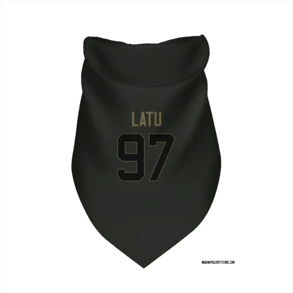 Indianapolis Colts Laiatu Latu Black Service Pet Bandana for Dog & Cat