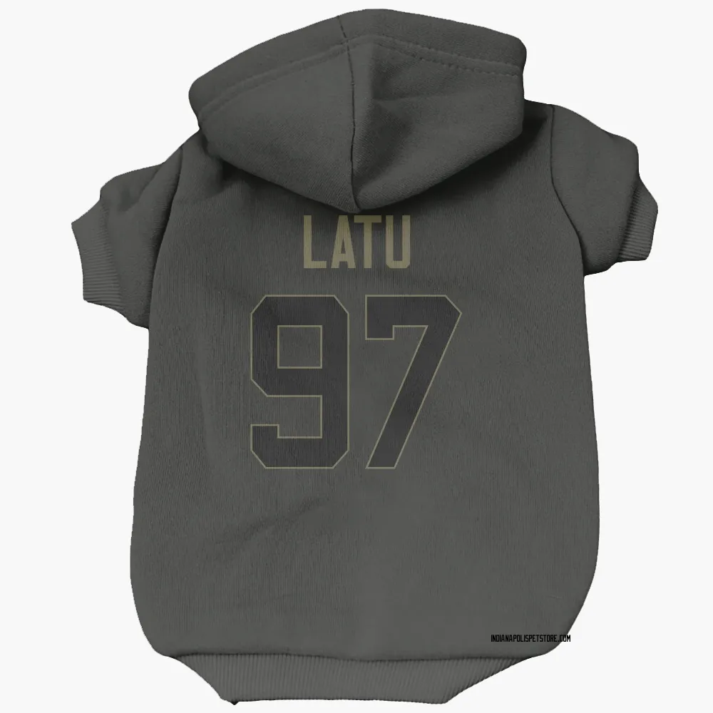 Indianapolis Colts Laiatu Latu Black Service Pet Hoodie for Dog & Cat