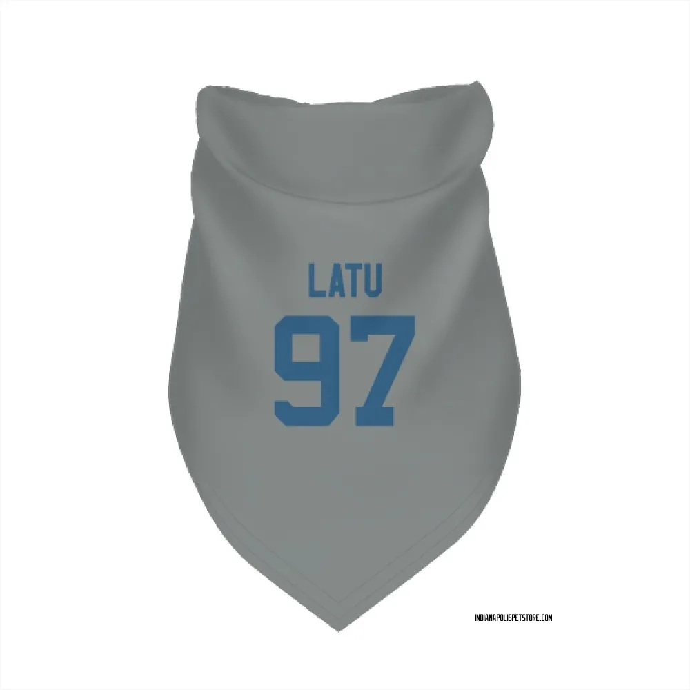Indianapolis Colts Laiatu Latu Gray Pet Bandana for Dog & Cat