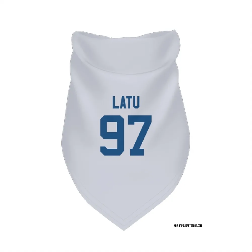 Indianapolis Colts Laiatu Latu White Pet Bandana for Dog & Cat