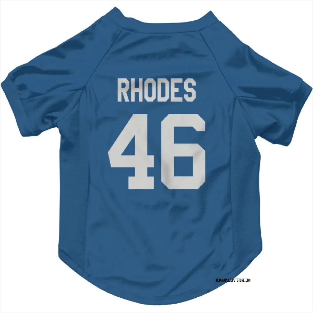 Indianapolis Colts Luke Rhodes Royal Pet Jersey for Dog & Cat