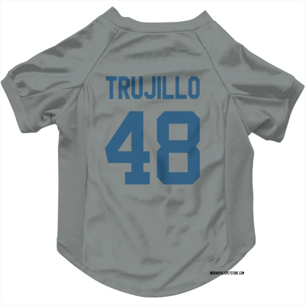 Indianapolis Colts Maddux Trujillo Gray Pet Jersey for Dog & Cat