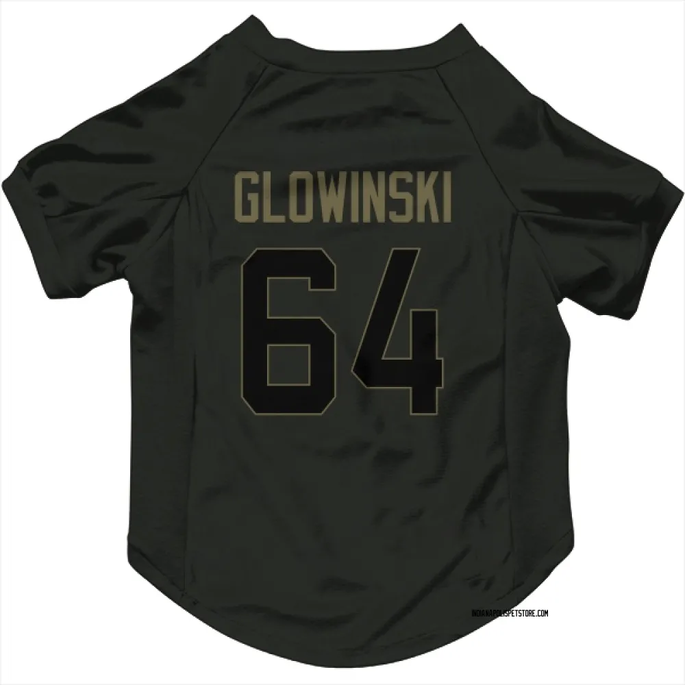 Indianapolis Colts Mark Glowinski Black Service Pet Jersey for Dog & Cat