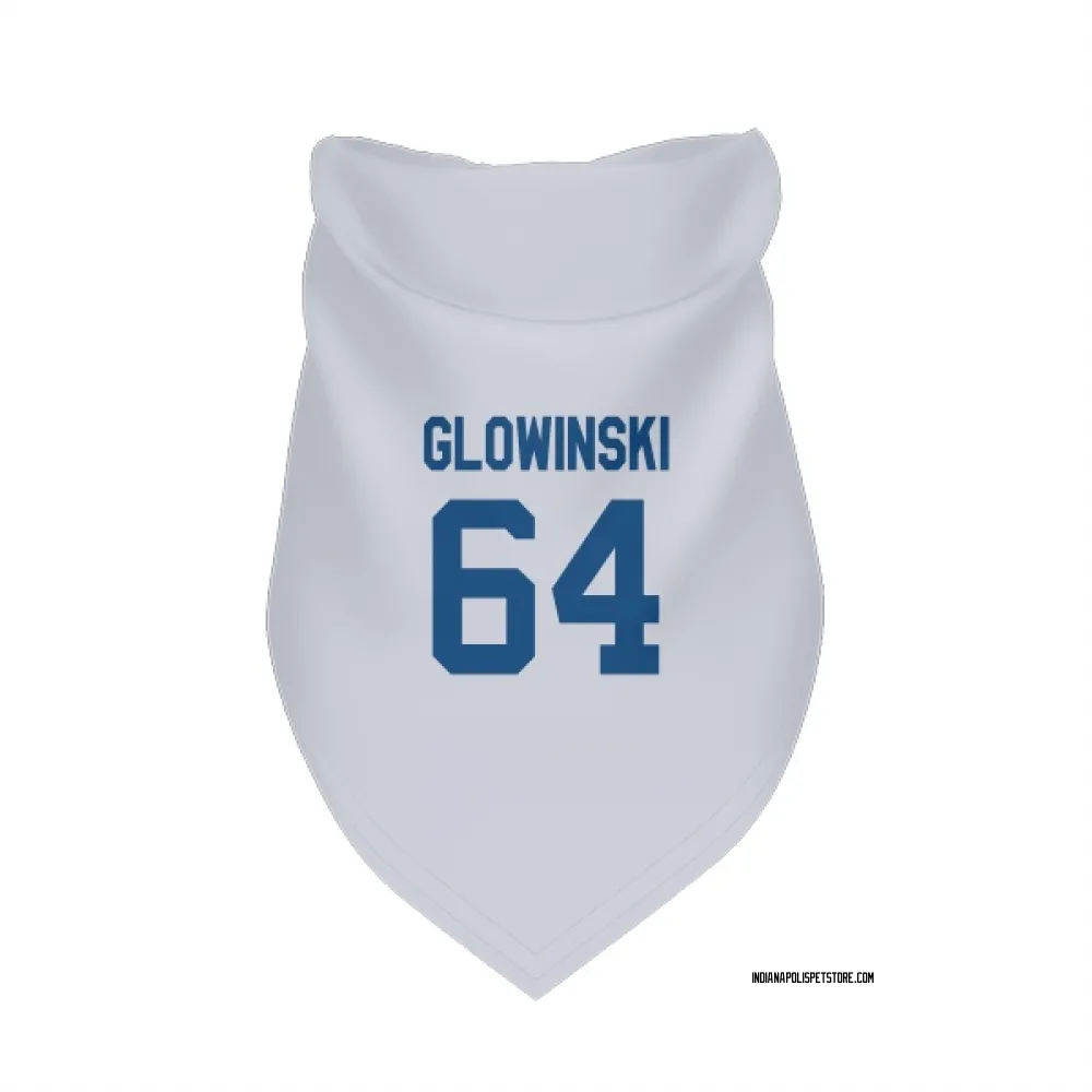 Indianapolis Colts Mark Glowinski White Pet Bandana for Dog & Cat