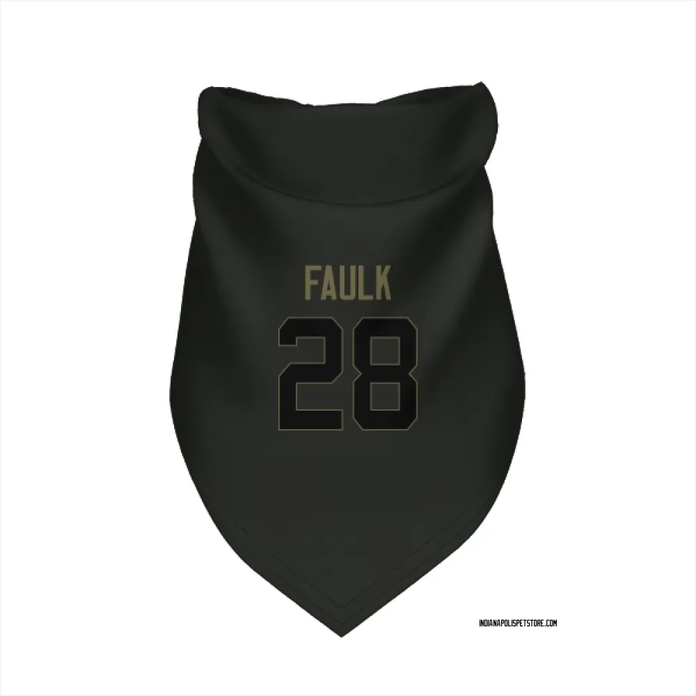 Indianapolis Colts Marshall Faulk Black Service Pet Bandana for Dog & Cat
