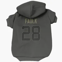 Indianapolis Colts Marshall Faulk Black Service Pet Hoodie for Dog & Cat