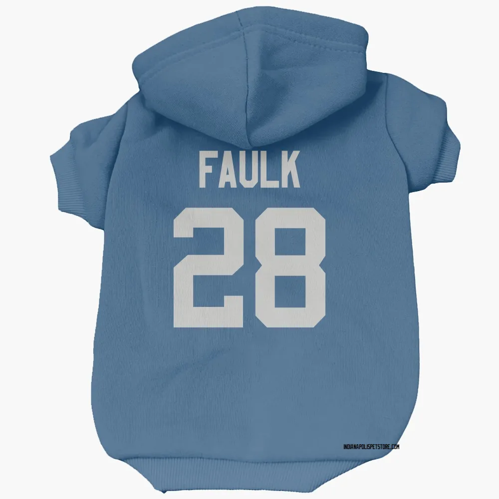 Indianapolis Colts Marshall Faulk Royal Pet Hoodie for Dog & Cat