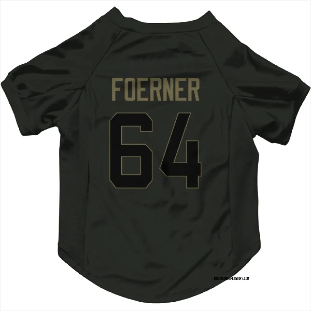 Indianapolis Colts Marshall Foerner Black Service Pet Jersey for Dog & Cat