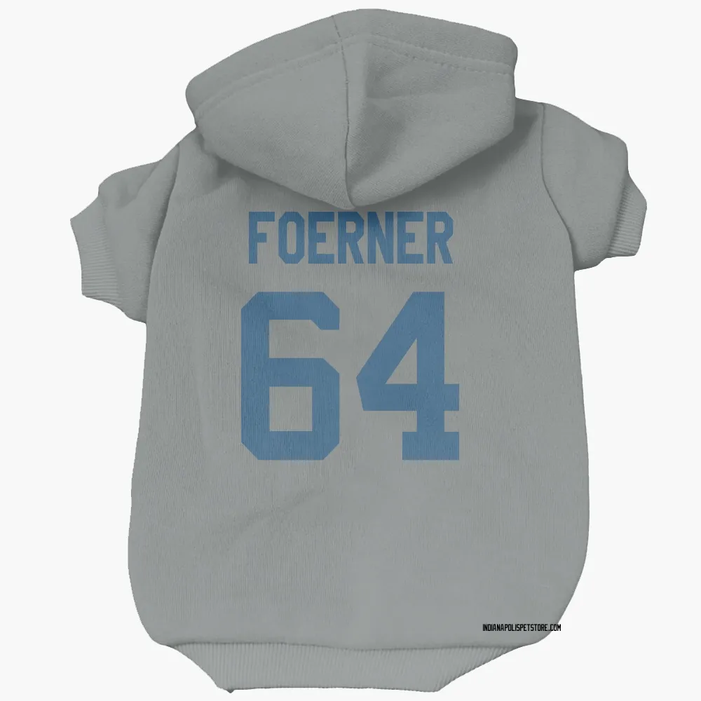 Indianapolis Colts Marshall Foerner Gray Pet Hoodie for Dog & Cat