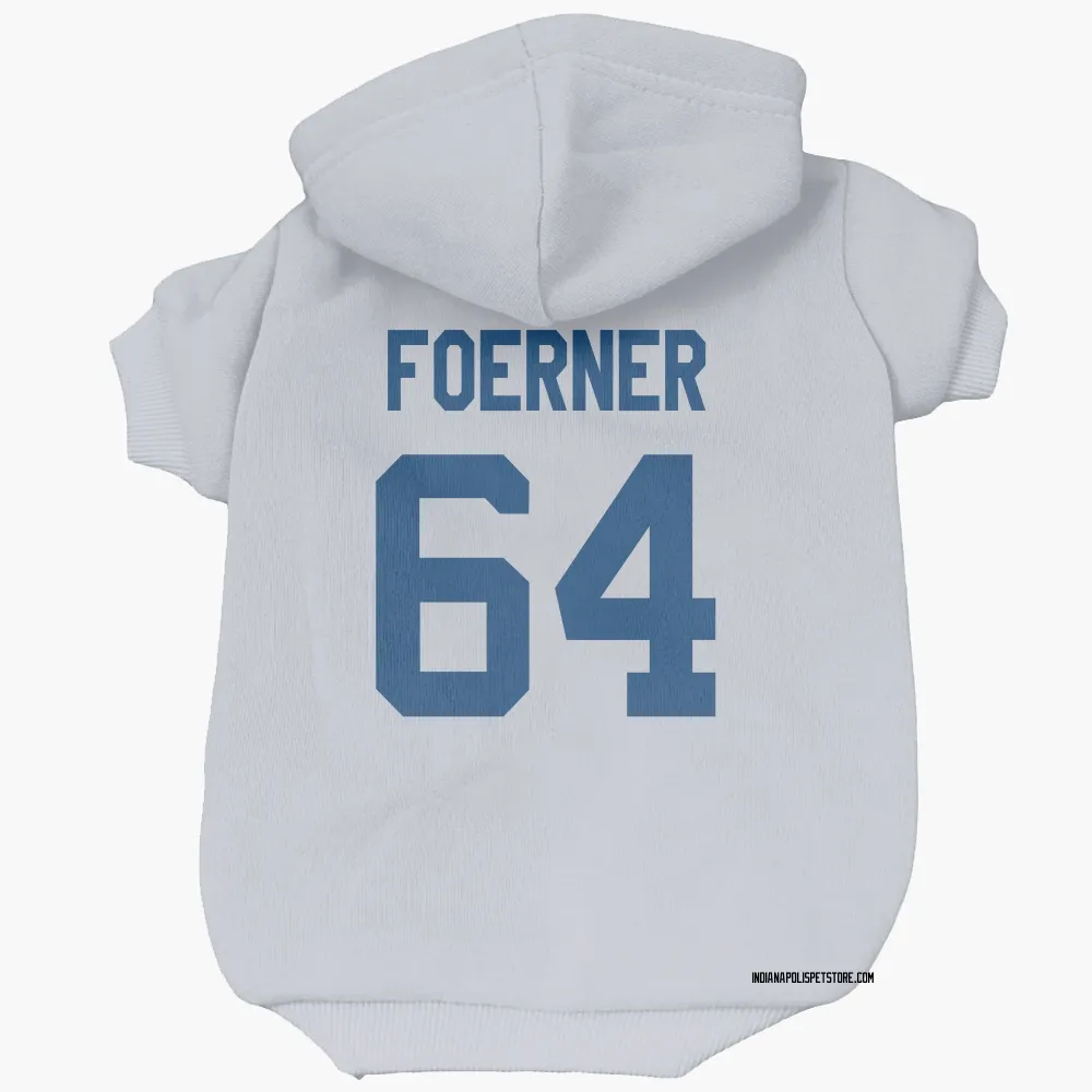 Indianapolis Colts Marshall Foerner White Pet Hoodie for Dog & Cat
