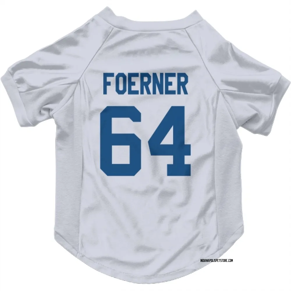 Indianapolis Colts Marshall Foerner White Pet Jersey for Dog & Cat