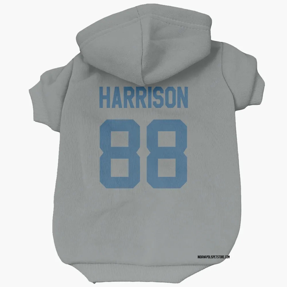 Indianapolis Colts Marvin Harrison Gray Pet Hoodie for Dog & Cat