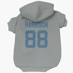Indianapolis Colts Marvin Harrison Gray Pet Hoodie for Dog & Cat