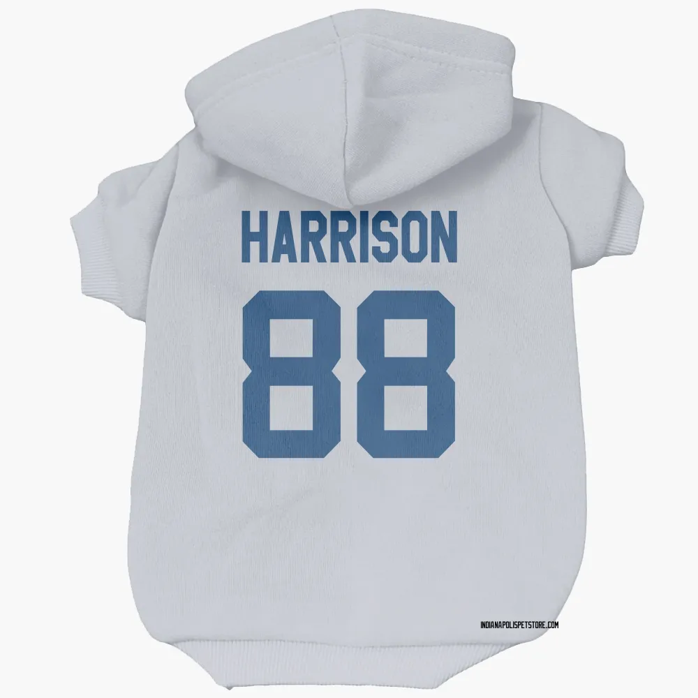 Indianapolis Colts Marvin Harrison White Pet Hoodie for Dog & Cat