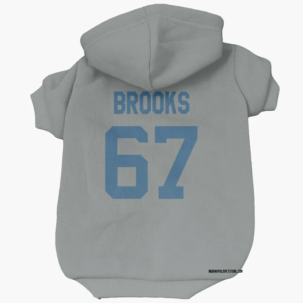 Indianapolis Colts Mason Brooks Gray Pet Hoodie for Dog & Cat