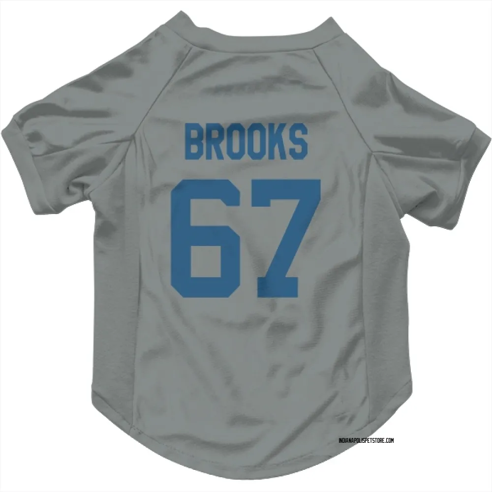 Indianapolis Colts Mason Brooks Gray Pet Jersey for Dog & Cat