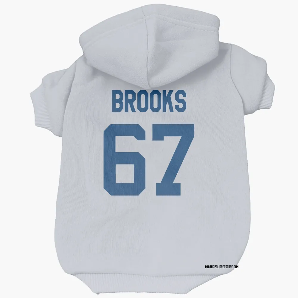 Indianapolis Colts Mason Brooks White Pet Hoodie for Dog & Cat