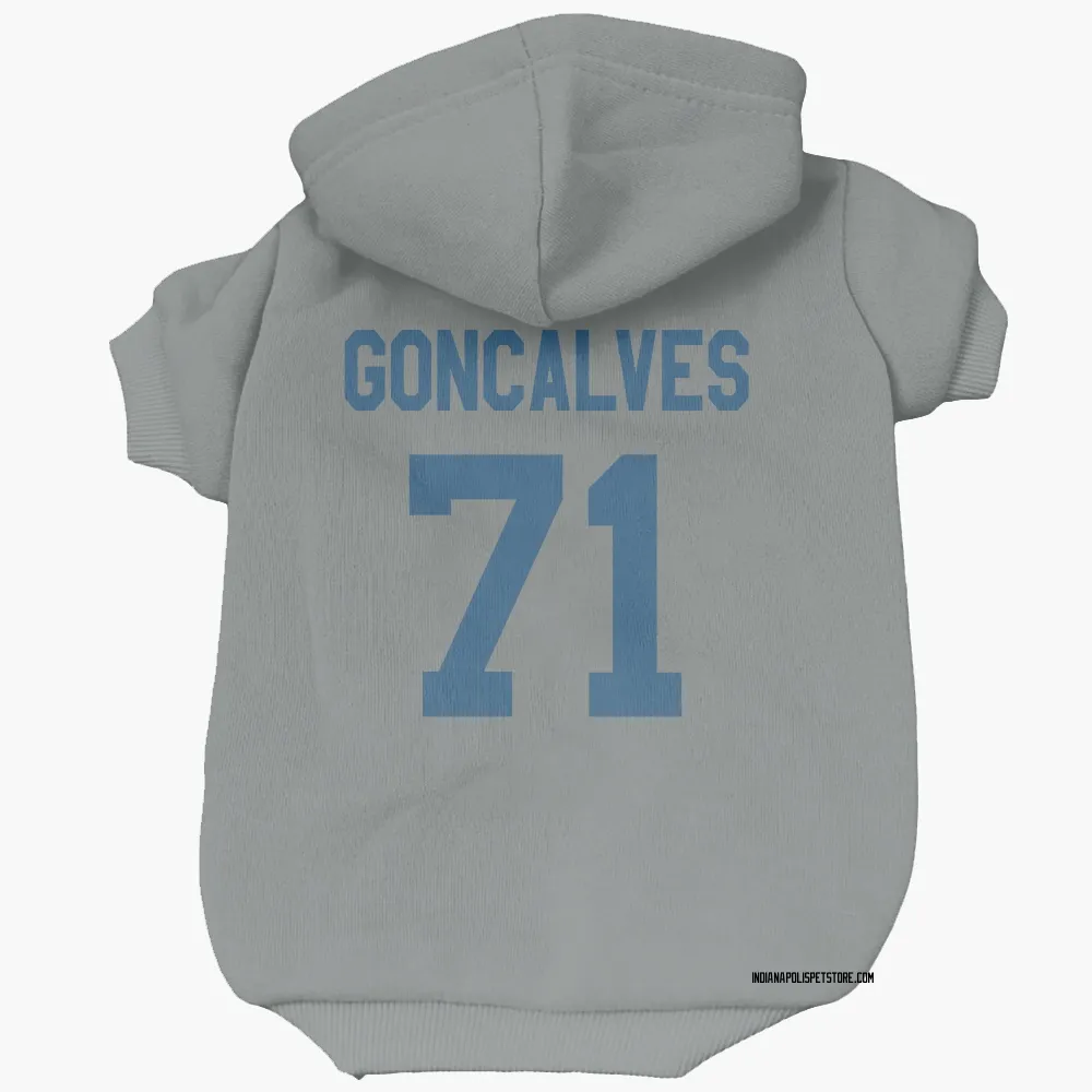 Indianapolis Colts Matt Goncalves Gray Pet Hoodie for Dog & Cat