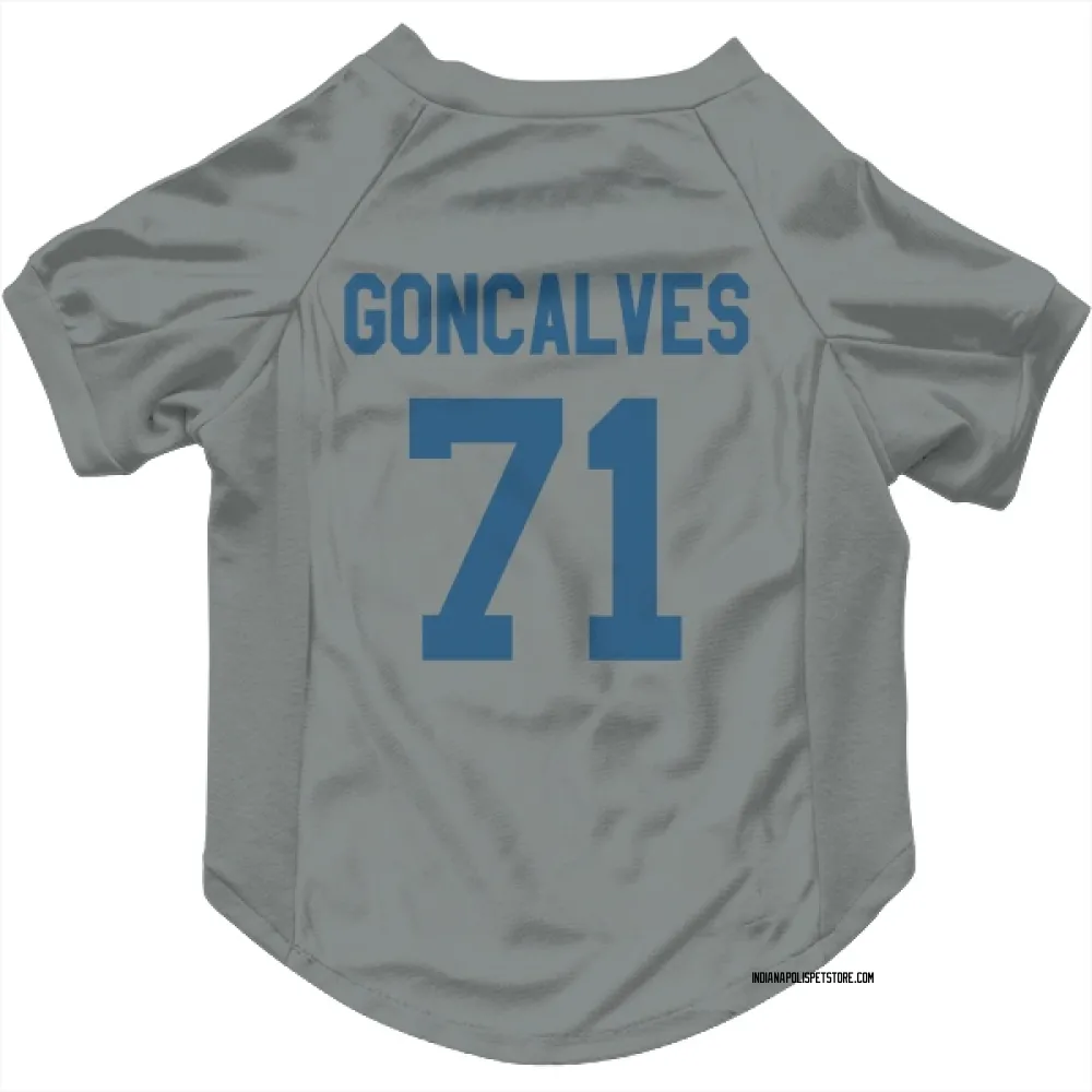 Indianapolis Colts Matt Goncalves Gray Pet Jersey for Dog & Cat