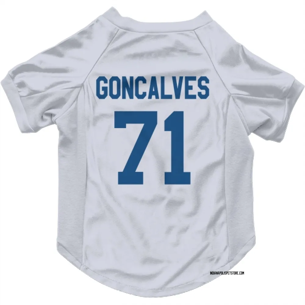 Indianapolis Colts Matt Goncalves White Pet Jersey for Dog & Cat