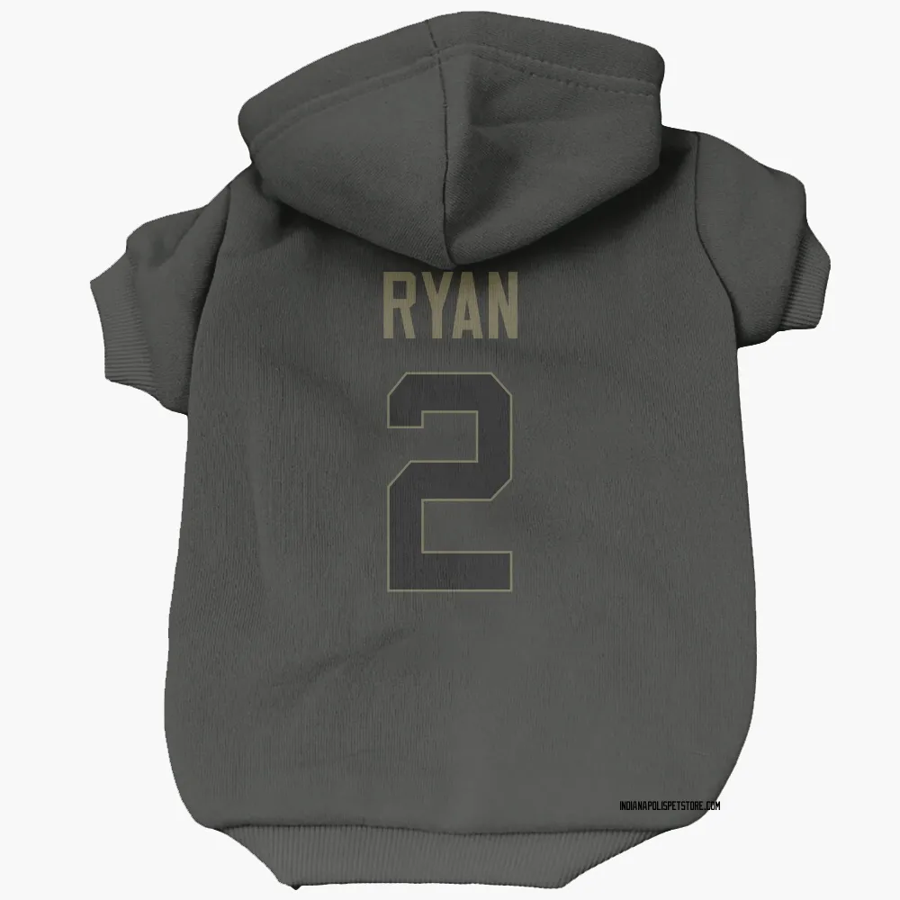 Indianapolis Colts Matt Ryan Black Service Pet Hoodie for Dog & Cat