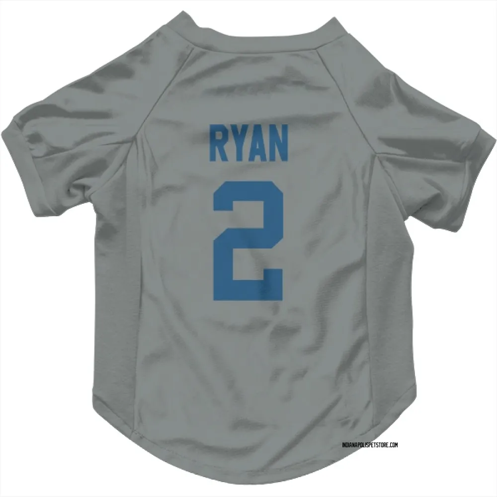 Indianapolis Colts Matt Ryan Gray Pet Jersey for Dog & Cat