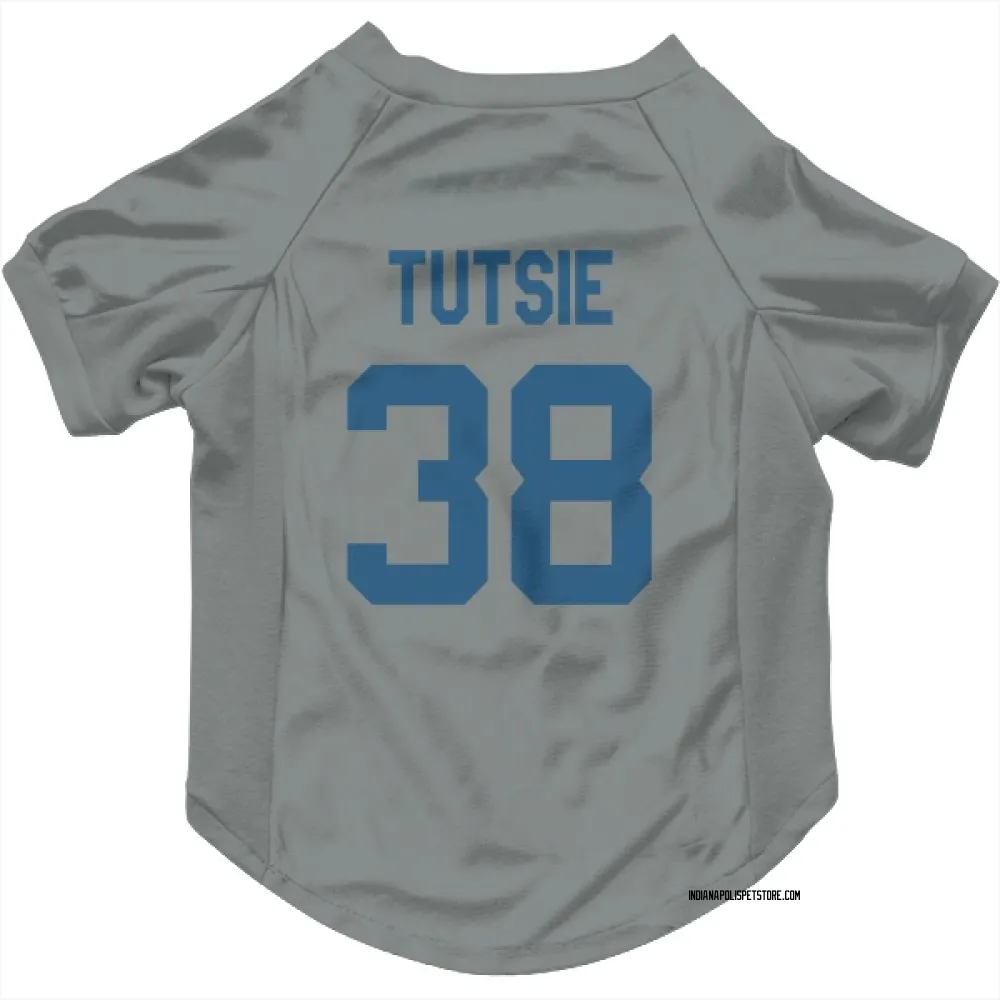 Indianapolis Colts Michael Tutsie Gray Pet Jersey for Dog & Cat