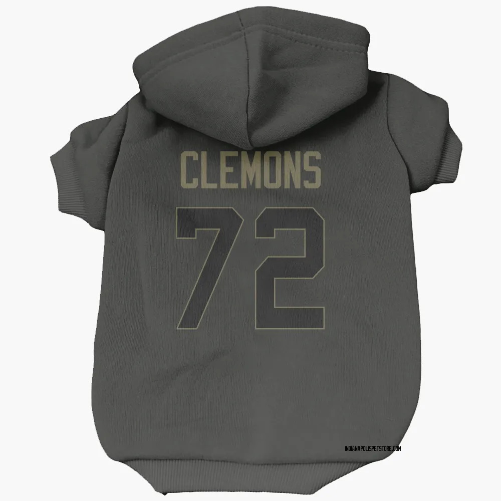 Indianapolis Colts Micheal Clemons Black Service Pet Hoodie for Dog & Cat