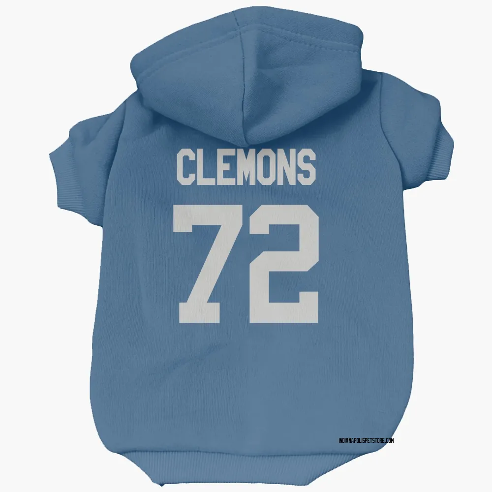Indianapolis Colts Micheal Clemons Royal Pet Hoodie for Dog & Cat
